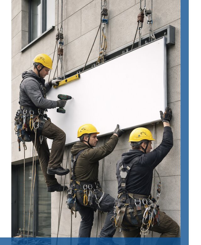 Монтаж рекламной вывески в Брянске от 8601 р. | ВЫСОТНИК-Бнк