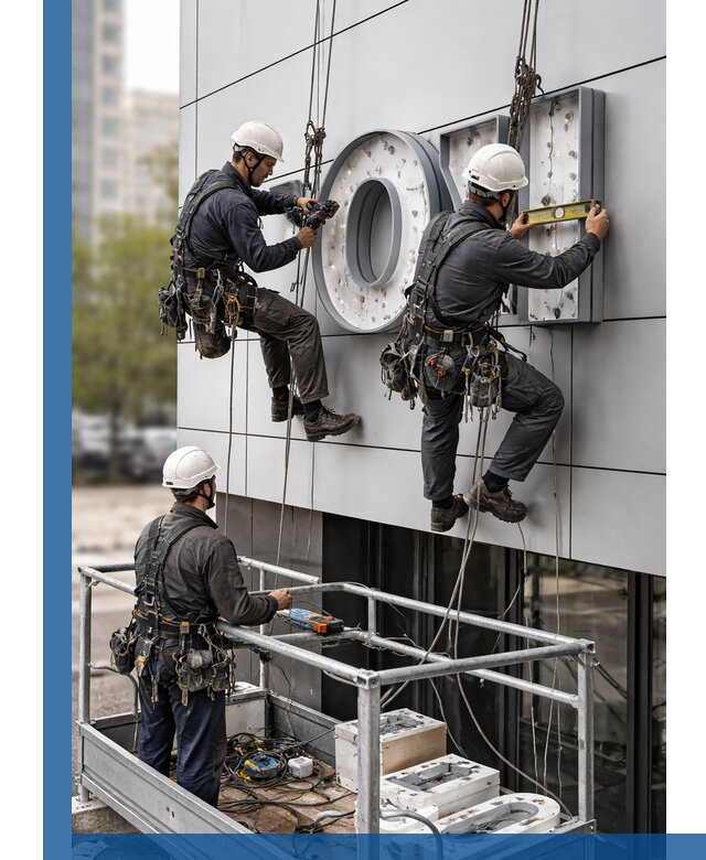 Профессиональный монтаж световых букв в Брянске под ключ