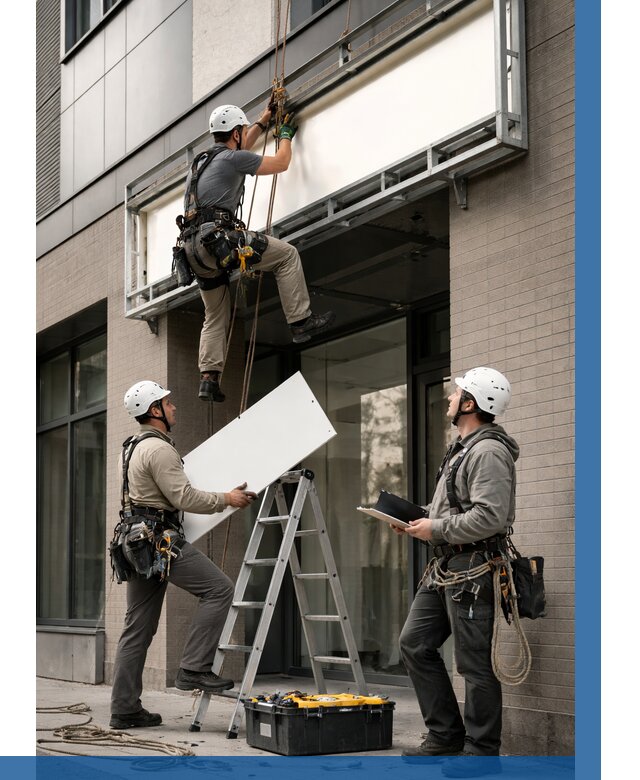 Монтаж светового короба в Брянске от 6988 р. | ВЫСОТНИК-Бнк