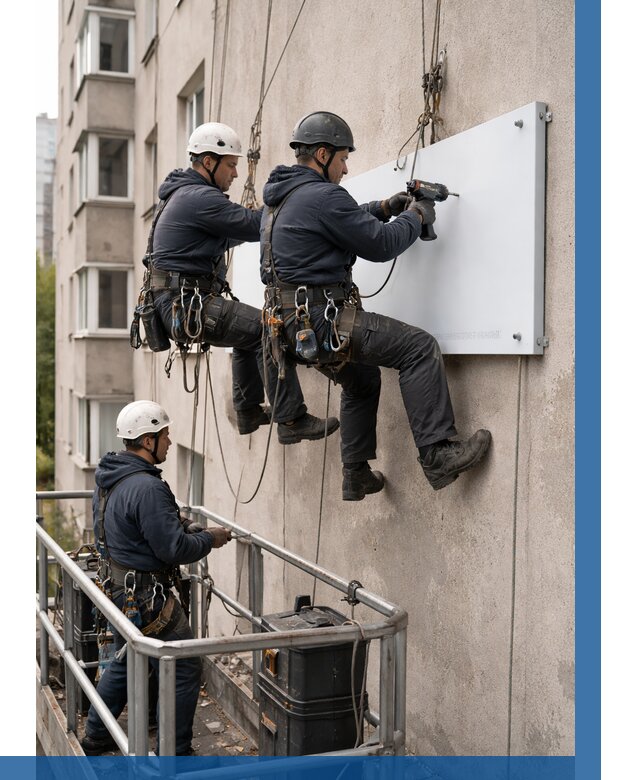 Монтаж табличек и указателей в Брянске от 3763 р. | ВЫСОТНИК-Бнк