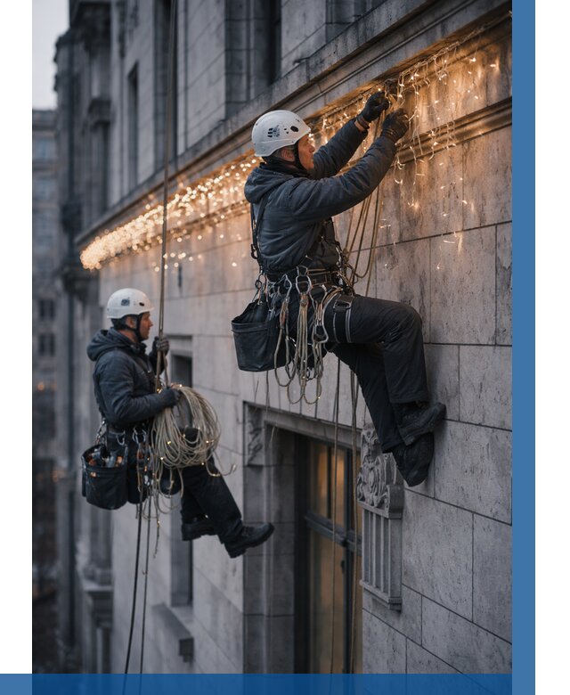 Монтаж новогодней иллюминации в Брянске от 9138 р. | ВЫСОТНИК-Бнк