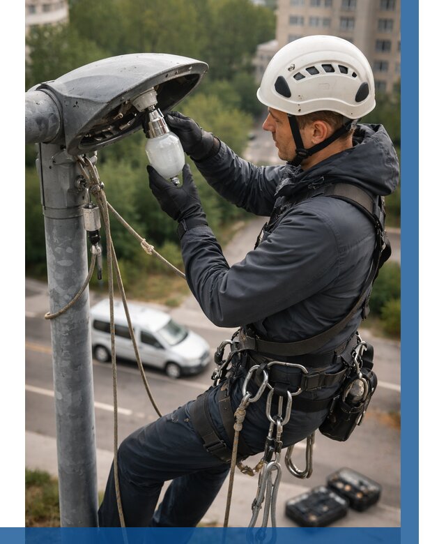 Замена ламп на высоте в Брянске от 2688 р. | ВЫСОТНИК-Бнк