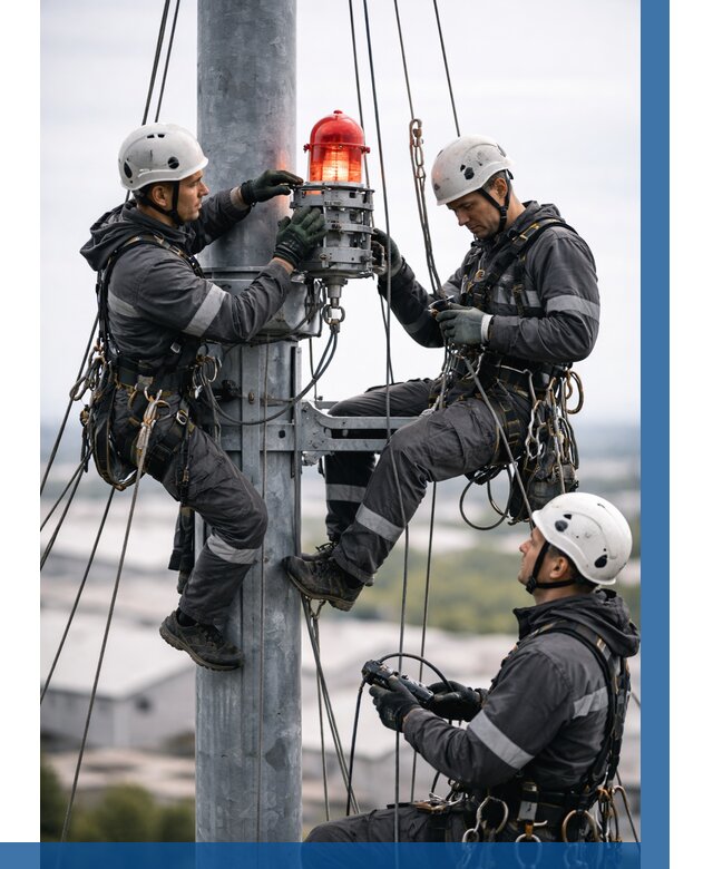 Монтаж заградительных огней в Брянске от 9138 р. | ВЫСОТНИК-Бнк