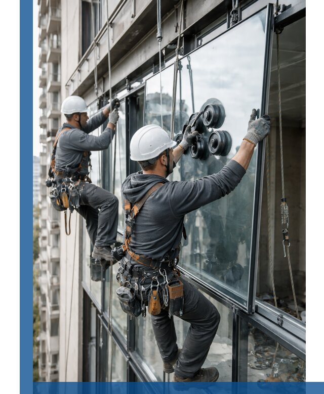 Витражное остекление фасадов и лоджий в Брянске под ключ