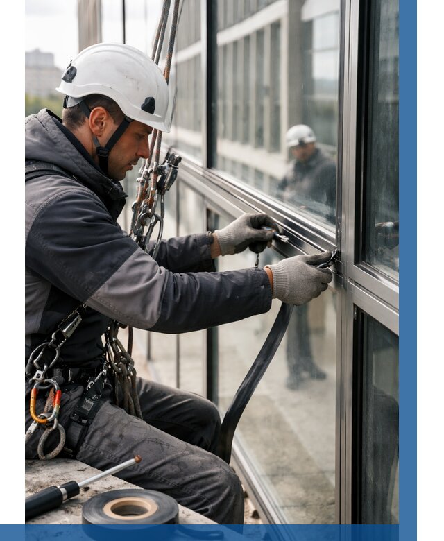 Ремонт витражных конструкций в Брянске от 3763 р. | ВЫСОТНИК-Бнк