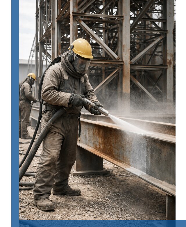 Пескоструйная очистка металлоконструкций в Брянске промышленная