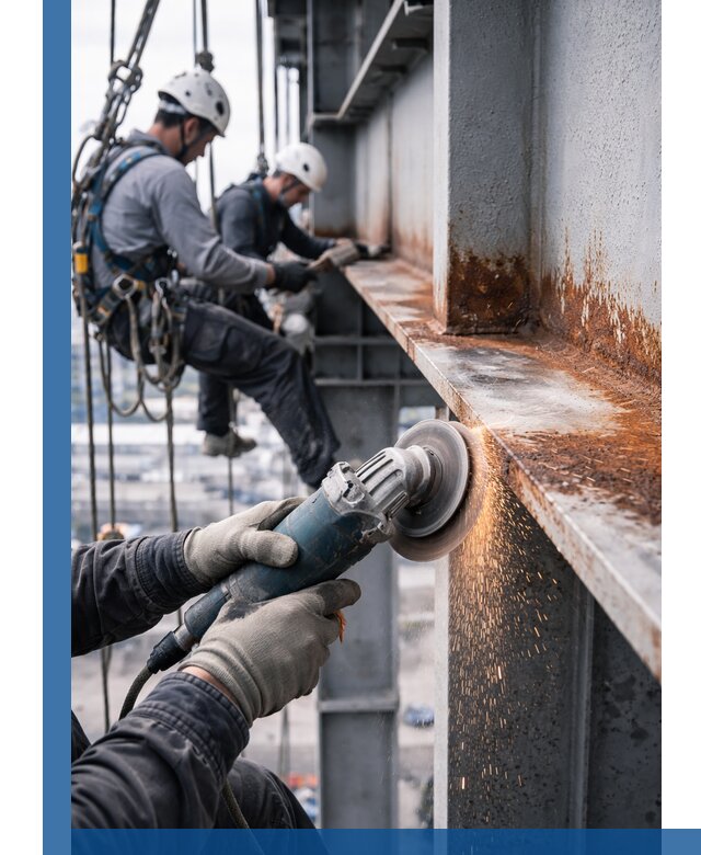 Зачистка металла от ржавчины и подготовка поверхностей в Брянске