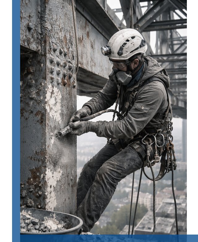 Удаление старой краски с металлических конструкций в Брянске