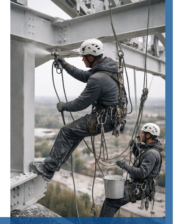 Покраска металлоконструкций на высоте в Брянске 376 р |ВЫСОТНИК-Бнк