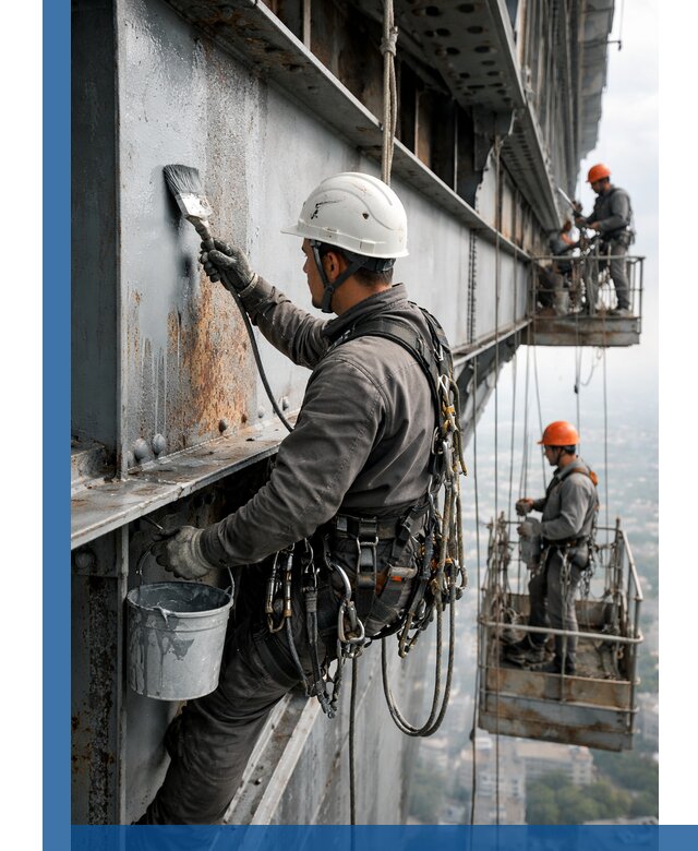 Покраска металлоконструкций на высоте в Брянске профессионально