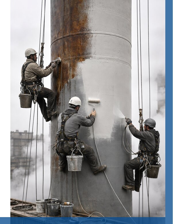 Покраска дымовых труб в Брянске от 9138 р. | ВЫСОТНИК-Бнк