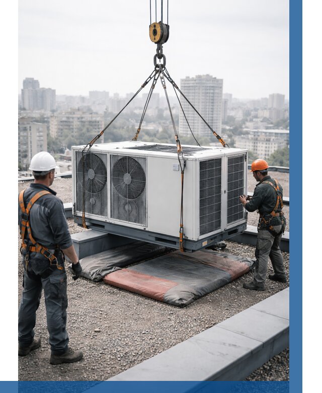 Подъем груза на крышу в Брянске от 5376 р. | ВЫСОТНИК-Бнк заказать