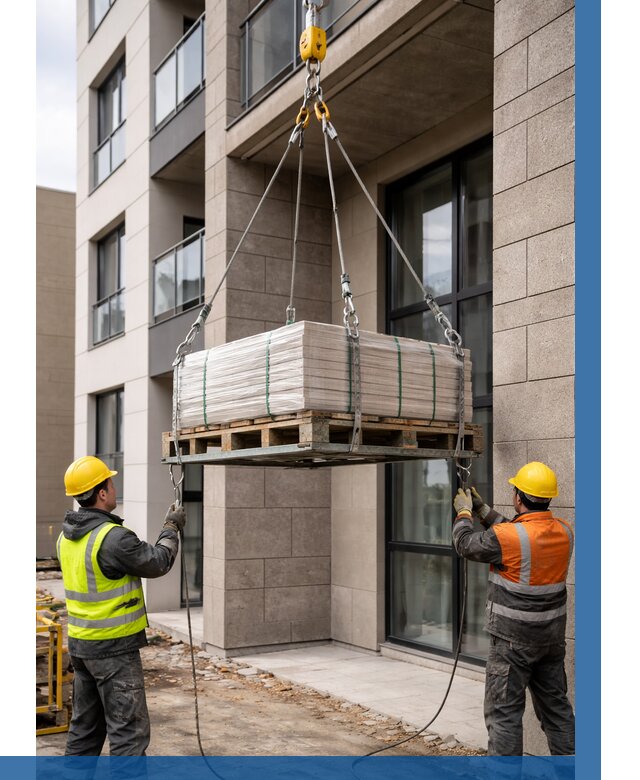 Подъем керамогранита на этаж в Брянске от 3763 р. | ВЫСОТНИК-Бнк