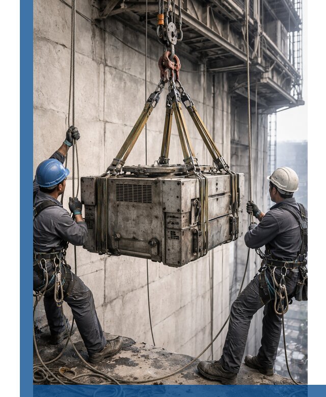 Такелажные работы на высоте, подъем и монтаж грузов в Брянске