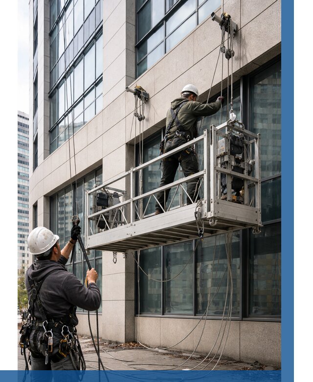 Монтаж и подъем фасадной люльки в Брянске от 12901 р. | ВЫСОТНИК-Бнк