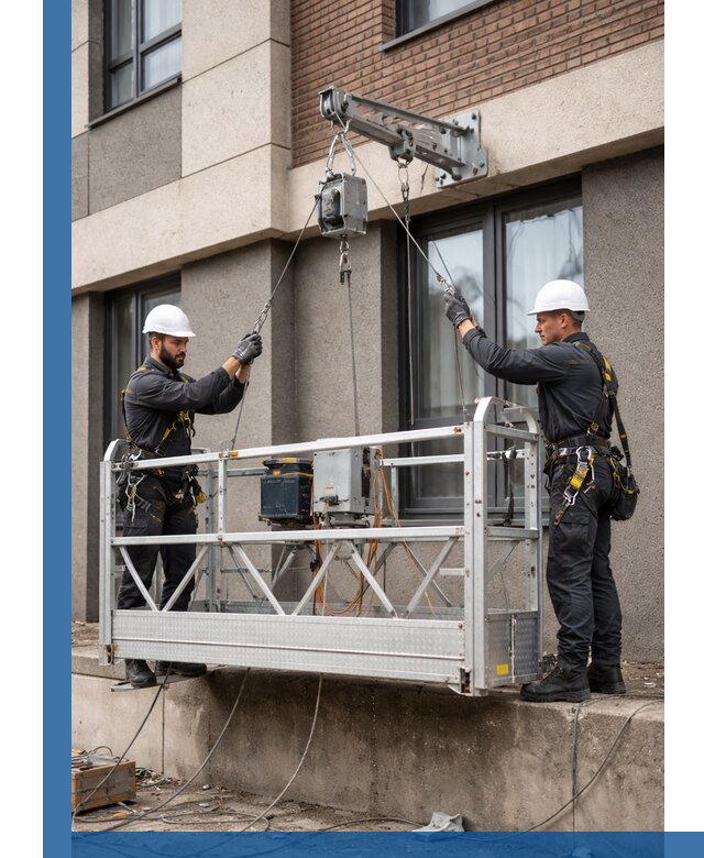 Монтаж и подъем фасадной люльки в Брянске с гарантией безопасности