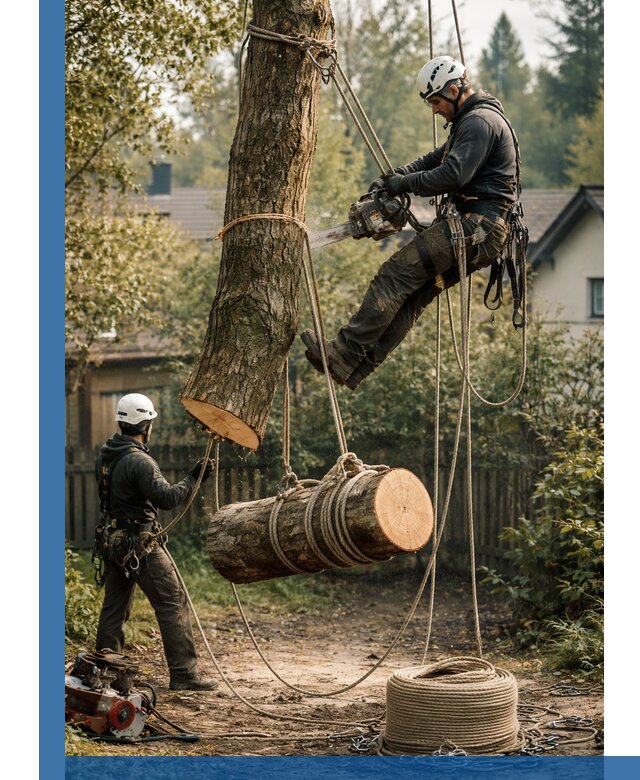 Валка деревьев частями в Брянске, безопасно и аккуратно