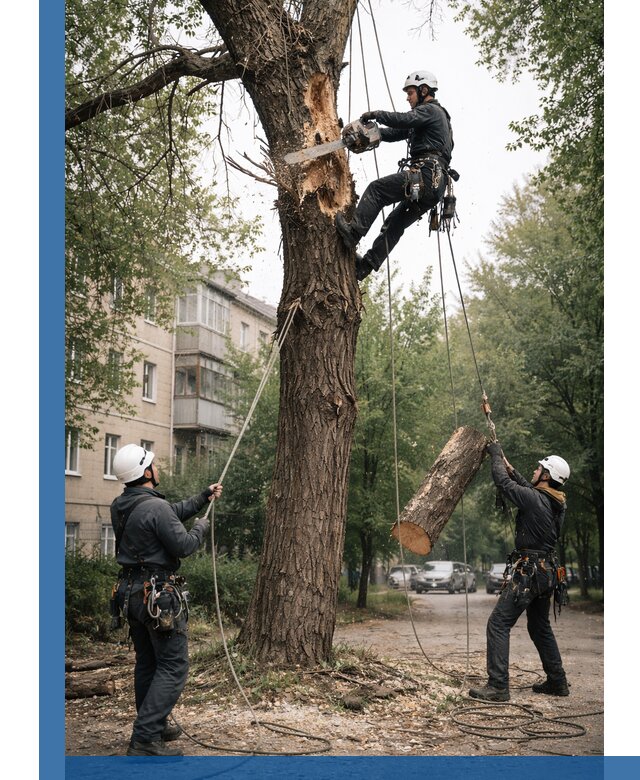 Срочное удаление аварийных деревьев в Брянске с гарантией безопасности