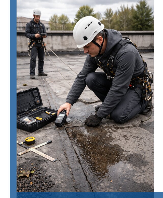 Обследование кровли на протечки и выявление дефектов в Брянске