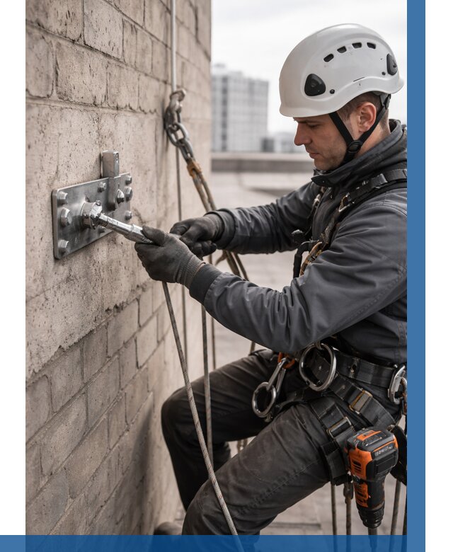 Установка анкерных точек в Брянске от 3763 р. | ВЫСОТНИК-Бнк